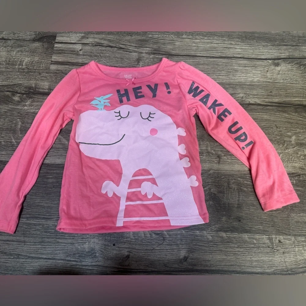 Carter's Pink and Gray Dinosaur Pajama Set
